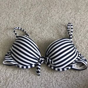 Striped bikini top